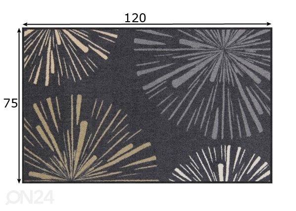 Matto Splash Circles 75x120 cm mitat
