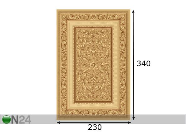 Matto STANDARD GLORIA 230x340 cm mitat