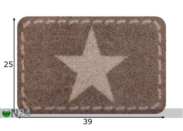 Matto STAR 25x39 cm mitat