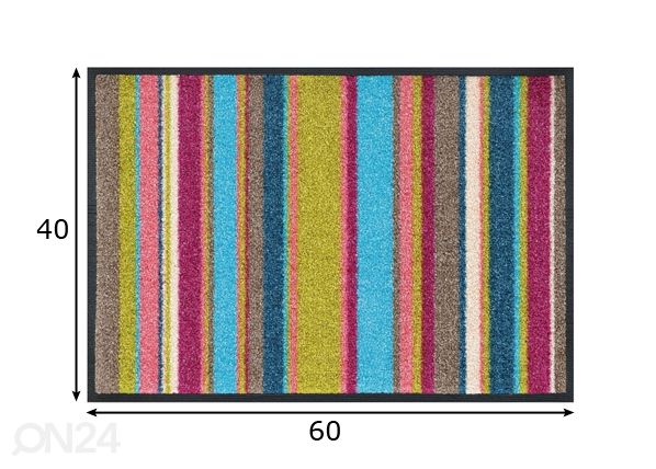 Matto STRIPES MULTI 40x60 cm mitat
