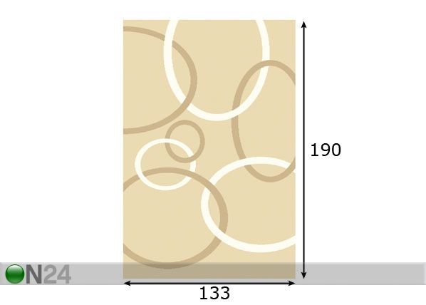 Matto STRUCTURAL DORIS 133x190 cm mitat