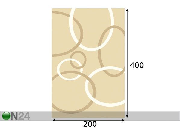 Matto STRUCTURAL DORIS 200x400 cm mitat