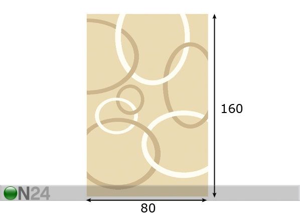 Matto STRUCTURAL DORIS 80x160 cm mitat