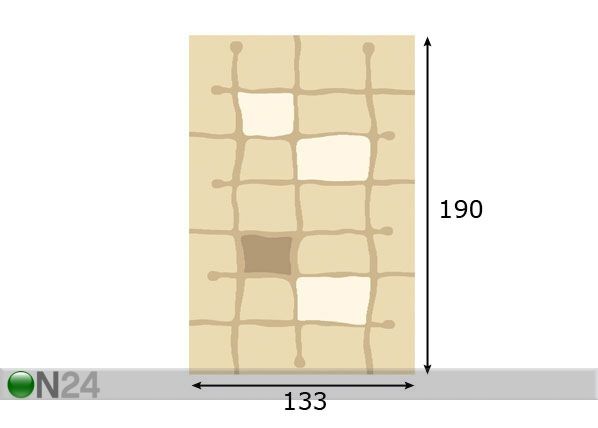 Matto STRUCTURAL EDNA 133X190 cm mitat