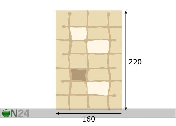 Matto STRUCTURAL EDNA 160x220 cm mitat