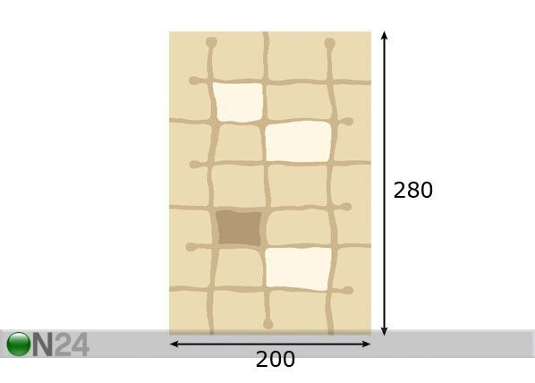 Matto STRUCTURAL EDNA 200x280 cm mitat