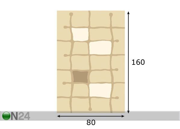 Matto STRUCTURAL EDNA 80x160 cm mitat