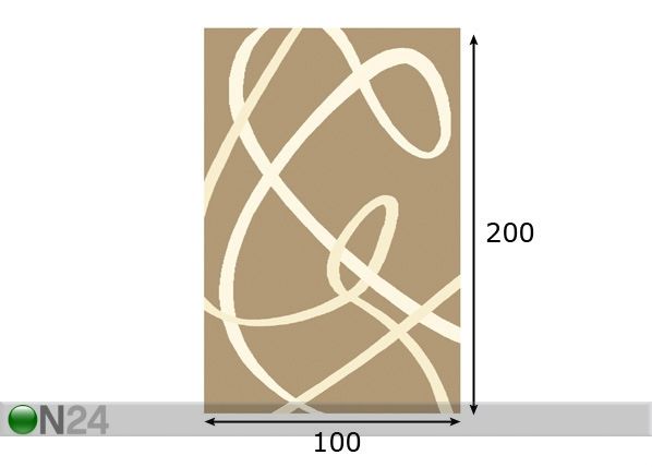 Matto STRUCTURAL NICOLE 100x200 cm mitat