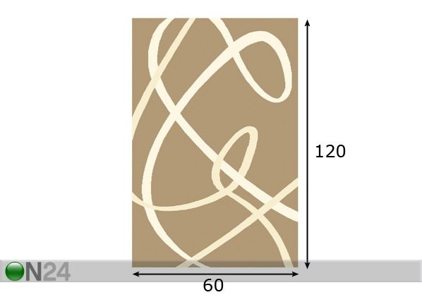Matto STRUCTURAL NICOLE 60x120 cm mitat