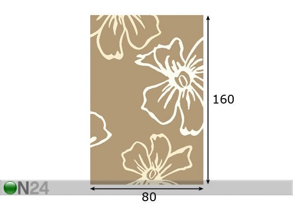 Matto STRUCTURAL SUZI 80x160 cm mitat