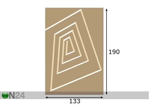 Matto STRUCTURAL TEDDY 133X190 cm mitat