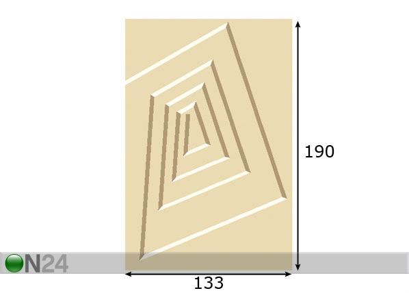 Matto STRUCTURAL TEDDY 133X190 cm mitat