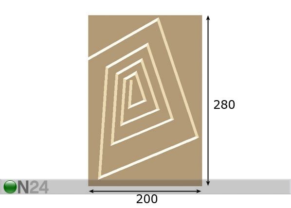 Matto STRUCTURAL TEDDY 200x280 cm mitat