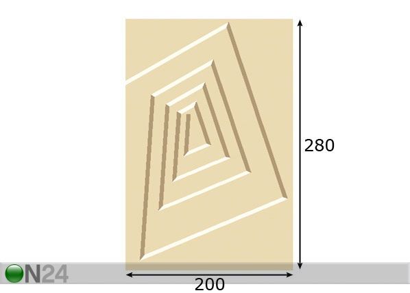 Matto STRUCTURAL TEDDY 200x280 cm mitat