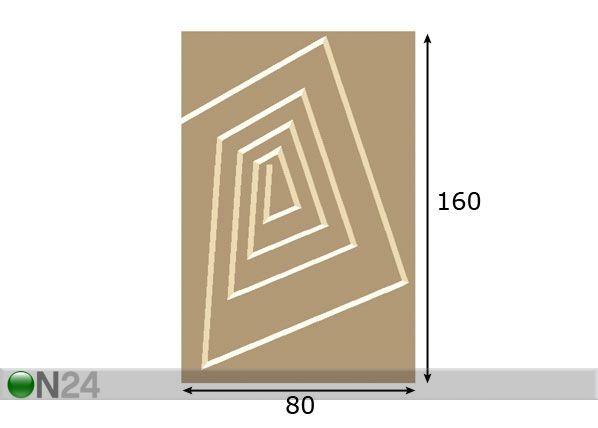 Matto STRUCTURAL TEDDY 80X160 cm mitat