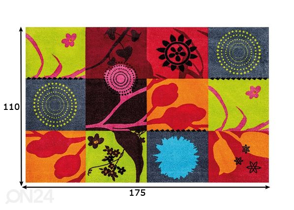 Matto SUMMER BREEZE 110x175 cm mitat