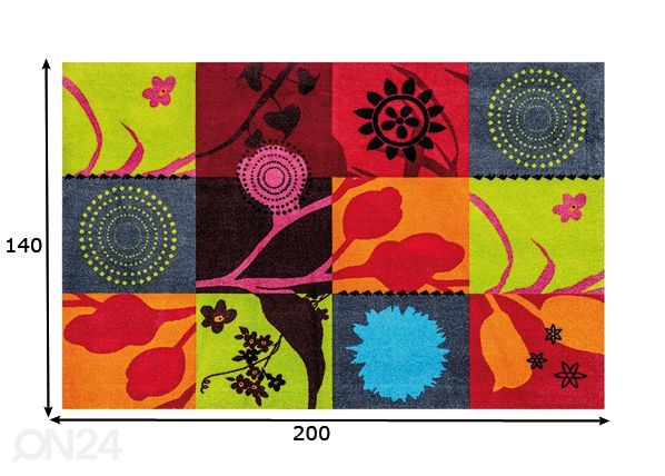 Matto SUMMER BREEZE 140x200 cm mitat
