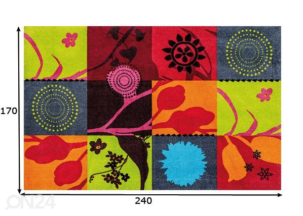 Matto SUMMER BREEZE 170x240 cm mitat