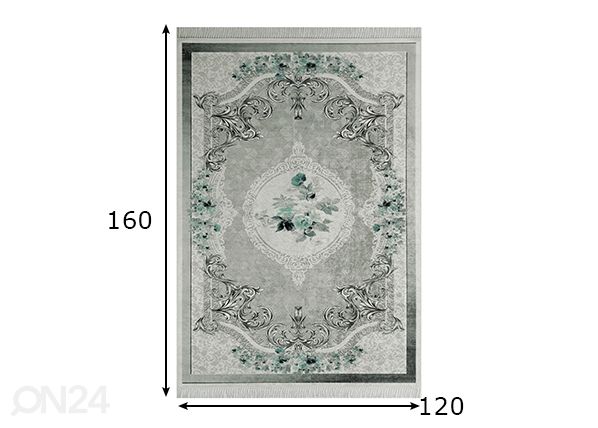 Matto Sunshine Grey 120x160 cm mitat