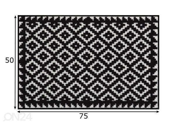 Matto TABUK BLACK & WHITE 50x75 cm mitat