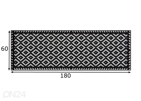 Matto Tabuk Black & White 60x180 cm mitat