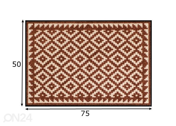 Matto Tabuk toffee 50x75 cm mitat