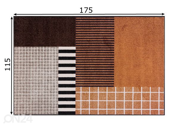 Matto Tastiera 115x175 cm mitat
