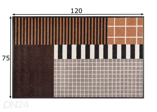 Matto Tastiera 75x120 cm mitat