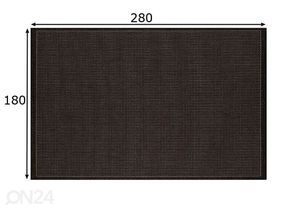 Matto Tatami Black 180x280 mitat