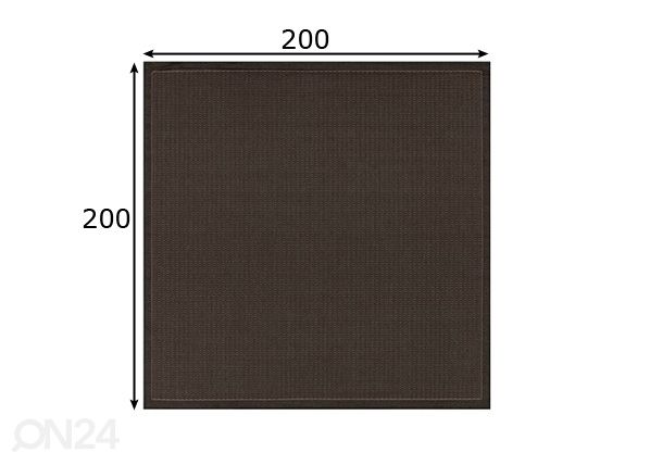 Matto Tatami Black 200x200 cm mitat
