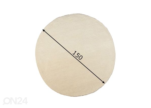 Matto Taza Royal Ø150 cm blanc mitat