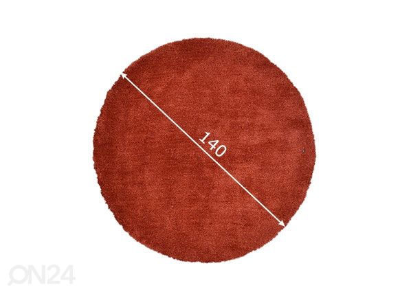 Matto Tom Tailor Cozy Ø140 cm ruosteenvärinen mitat