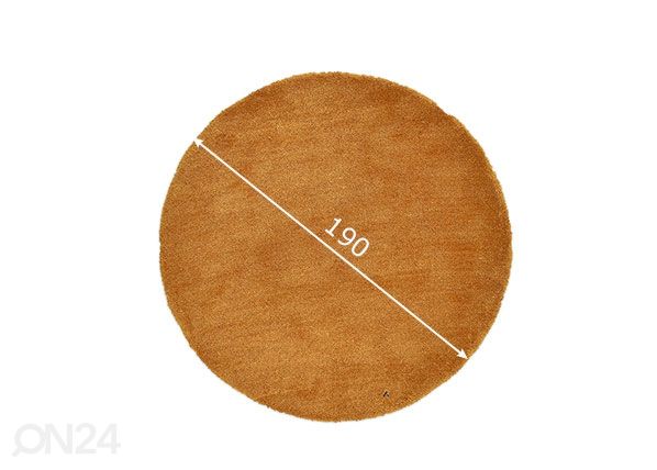 Matto Tom Tailor Cozy Ø190 cm kullansävy mitat
