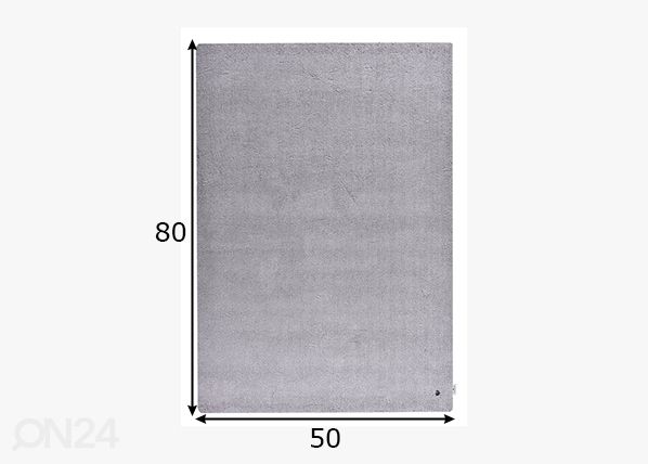 Matto Tom Tailor Cozy, 50x80 cm harmaa mitat