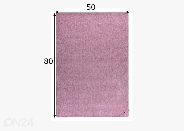 Matto Tom Tailor Cozy, 50x80 cm vaaleanpunainen mitat