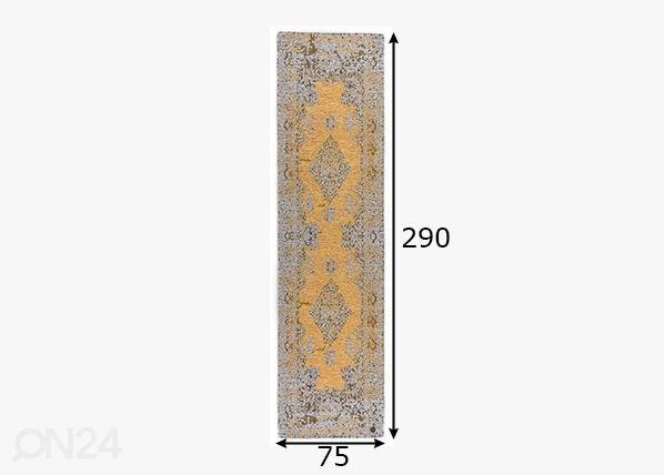 Matto Tom Tailor Funky Orient Kirman, 75x290 cm kulta mitat