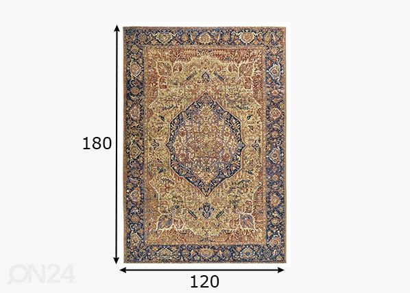 Matto Tom Tailor Funky Outdoor Orient, 120x180 cm kullanvärinen mitat