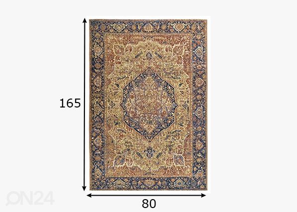 Matto Tom Tailor Funky Outdoor Orient, 80x165 cm kullanvärinen mitat