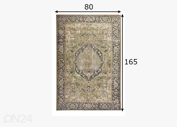 Matto Tom Tailor Funky Outdoor Orient, 80x165 cm vihreä mitat
