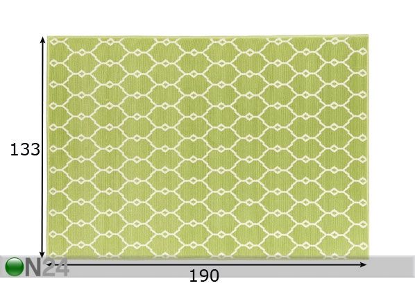 Matto Trellis Green 133x190 cm mitat
