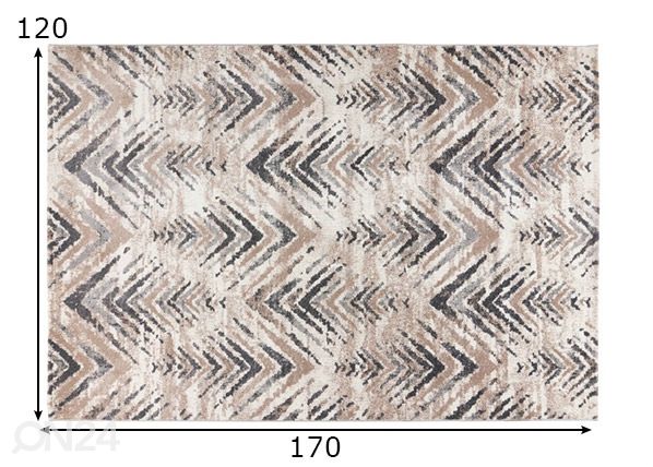 Matto Trendy Beige-Silver 120x170 cm mitat