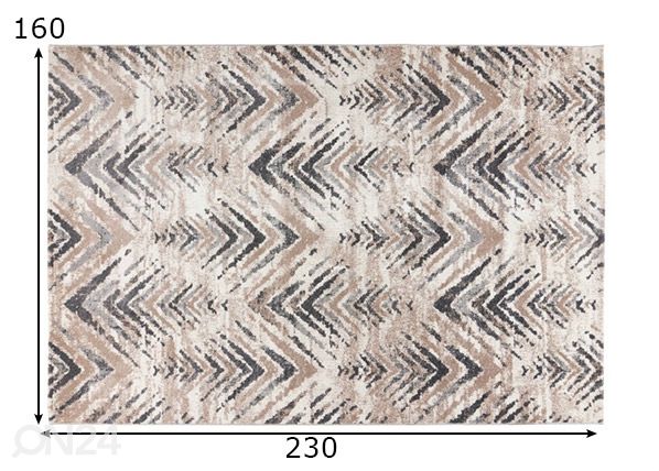 Matto Trendy Beige-Silver 160x230 cm mitat