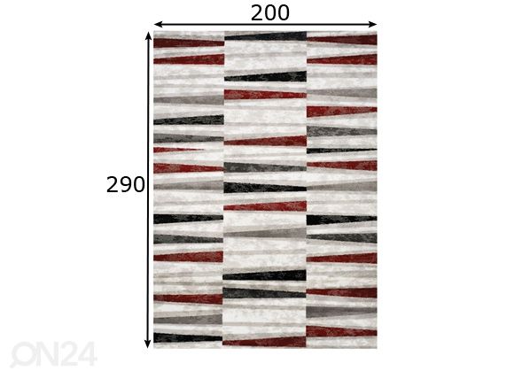 Matto Tribeca Multi 200x290 cm mitat