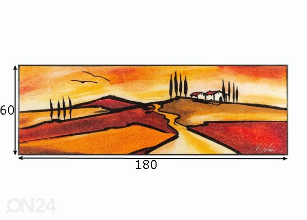 Matto Tuscan Muse 60x180 cm mitat