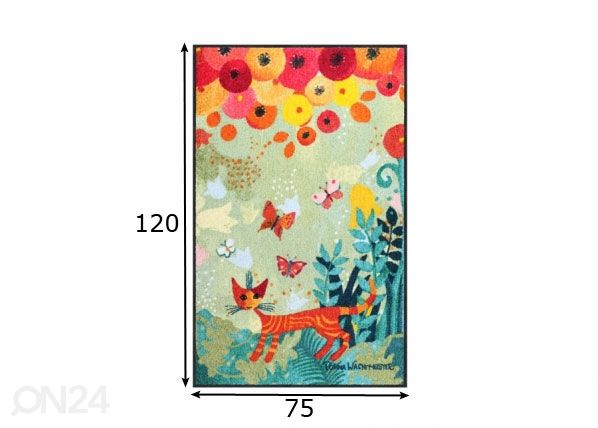 Matto UN GIRO IN GIRO 75x120 cm mitat