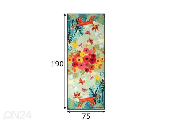 Matto UN GIRO IN GIRO 75x190 cm mitat