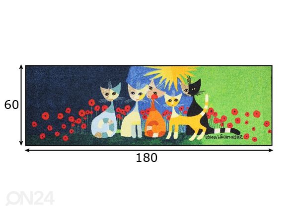 Matto UNA BELLA COMPAGNIA 60x180 cm mitat