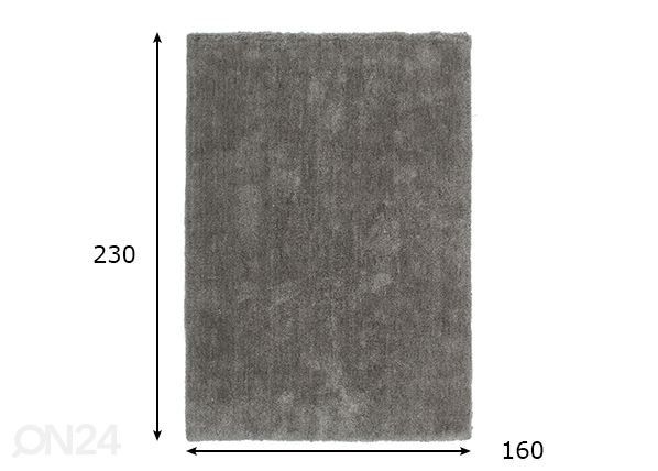 Matto Velvet Platin 160x230 cm mitat