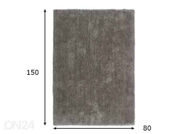 Matto Velvet Platin 80x150 cm mitat