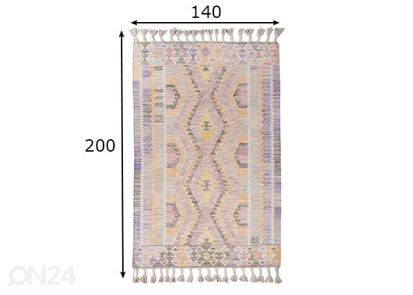 Matto VINTAGE CLACCIC KELIM 140x200 cm mitat
